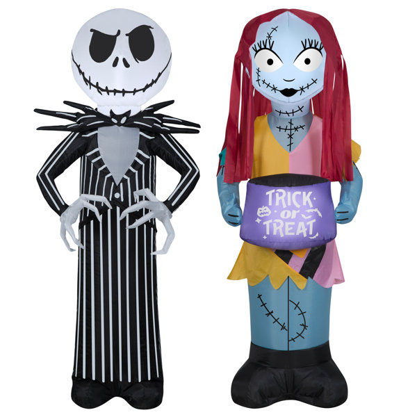 Gemmy Industries Disney Jack Skellington and Sally Inflatable Wayfair